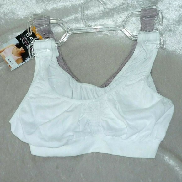 Bali Comfort Revolution Bras 2-pk. Seamless Microfiber Crop Top Set size-S NEW - Picture 8 of 10